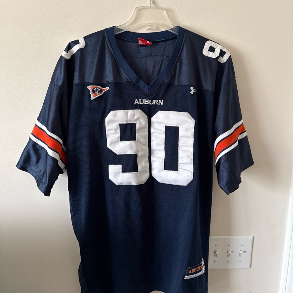 Men’s Under Armour Nick Fairley #90 Auburn Tigers NCAA Jersey Sz 56 - Blue RARE